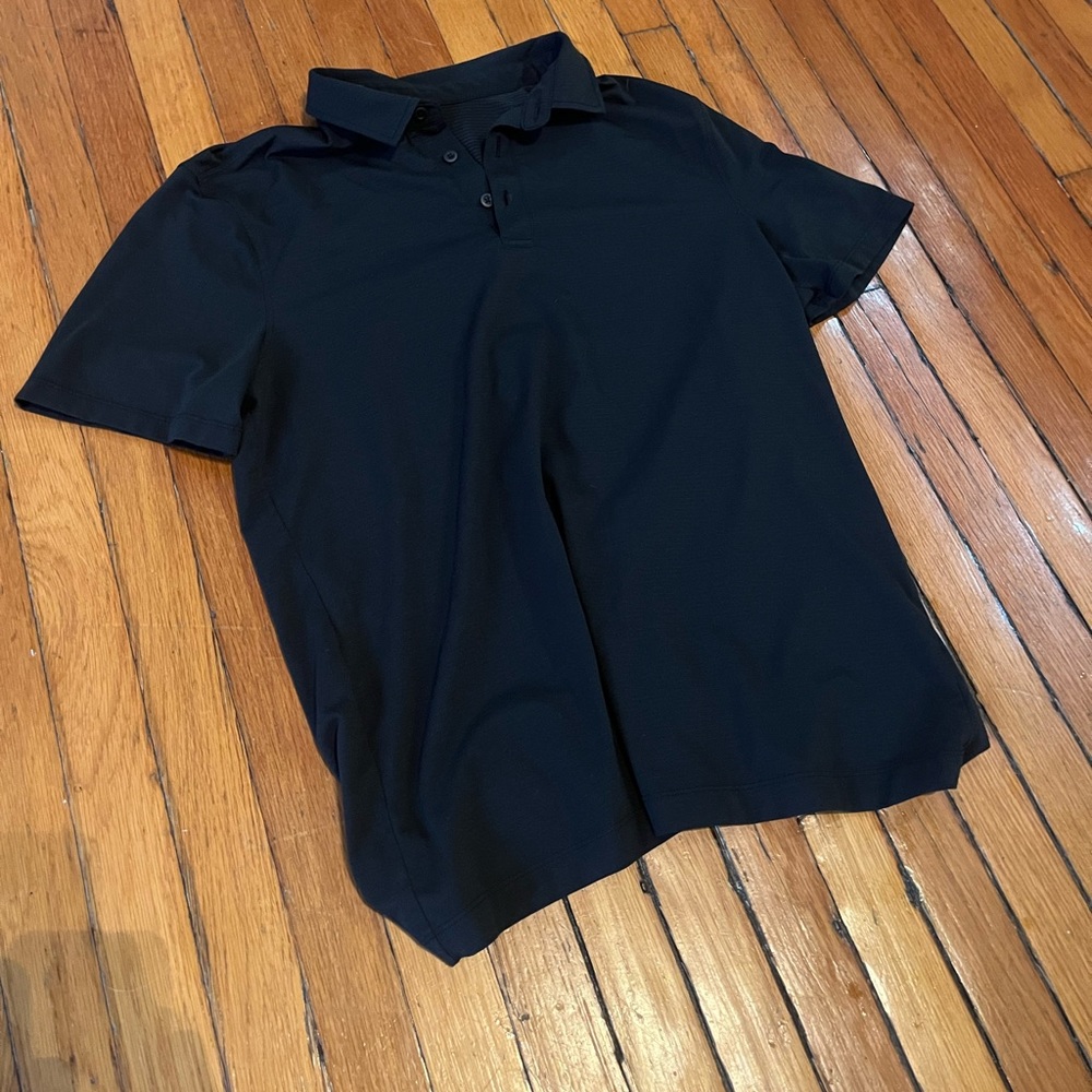 Lululemon Mens Polo Shirt Black- Medium